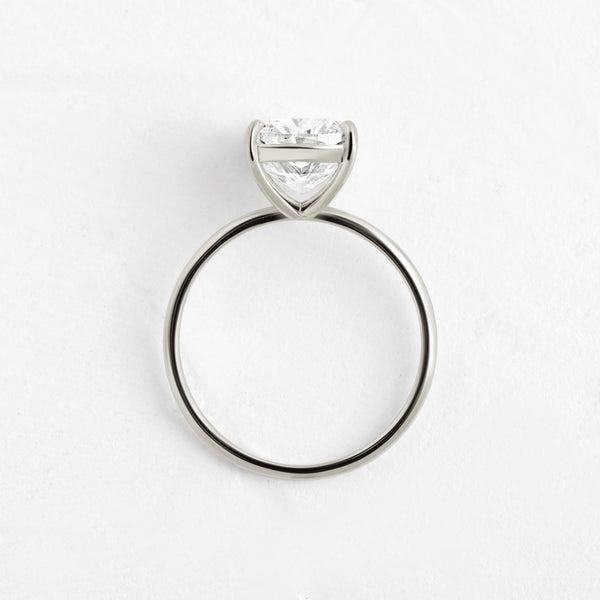 Solitaire-Elongated Cushion Lab Grown Diamond Engagement Ring - Solitaire-Oval Lab Grown Diamond Engagement Ring