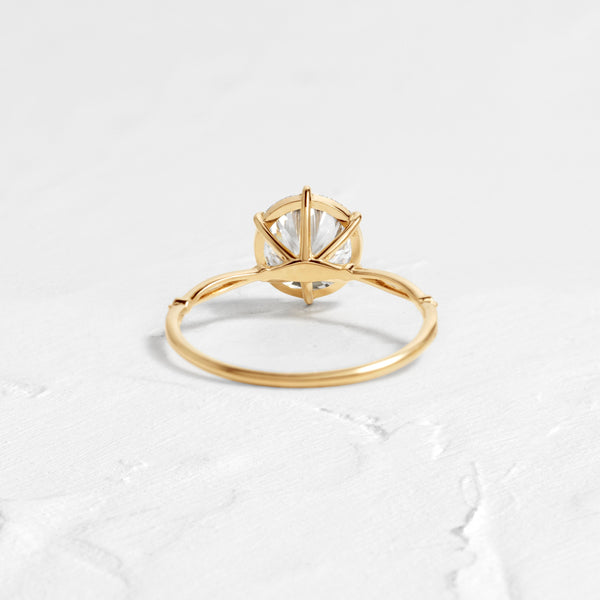 Criss Cross & Dainty Pave-Round Lab Grown Diamond Engagement Ring - Solitaire-Oval Lab Grown Diamond Engagement Ring