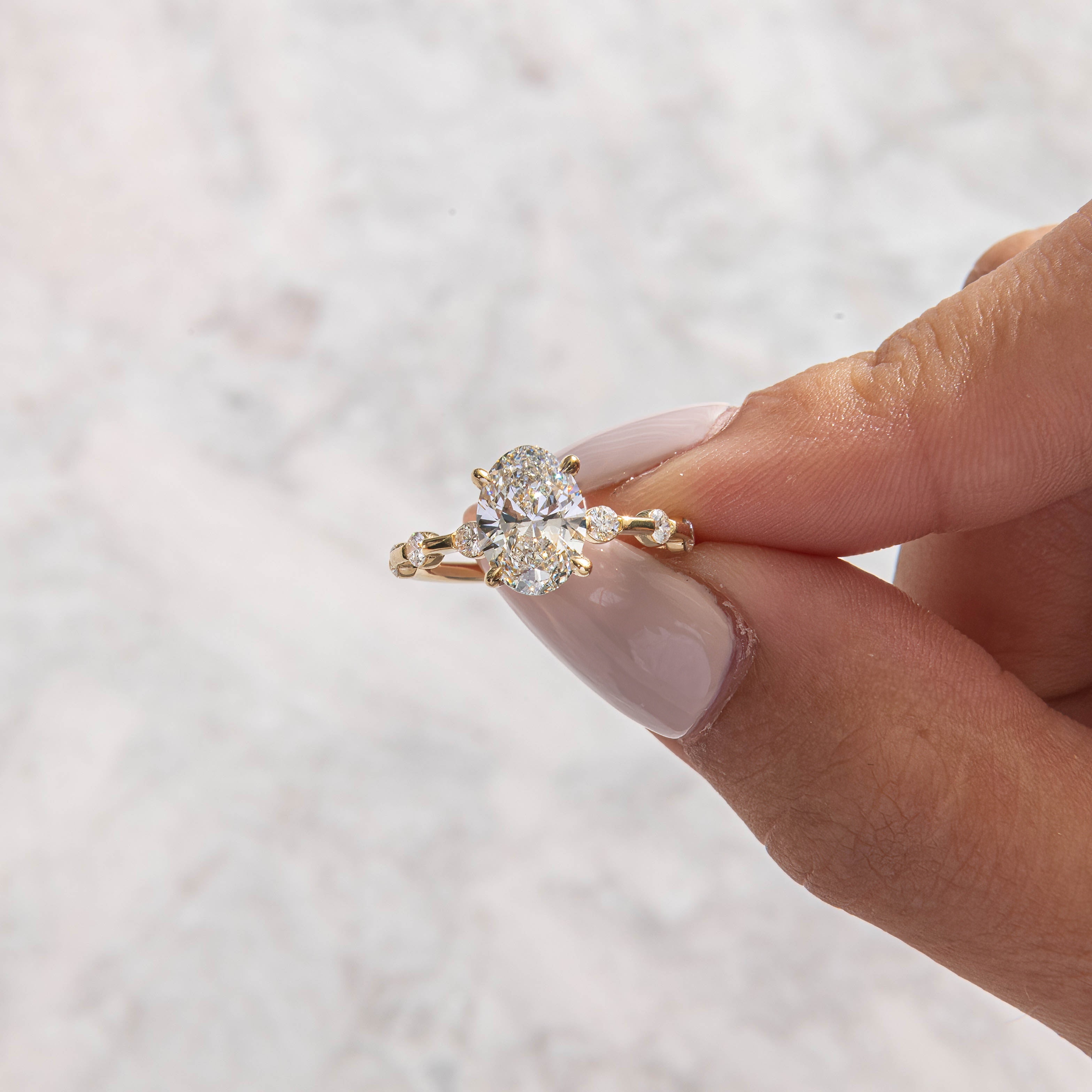 Solitaire-Oval Lab Grown Diamond Engagement Ring