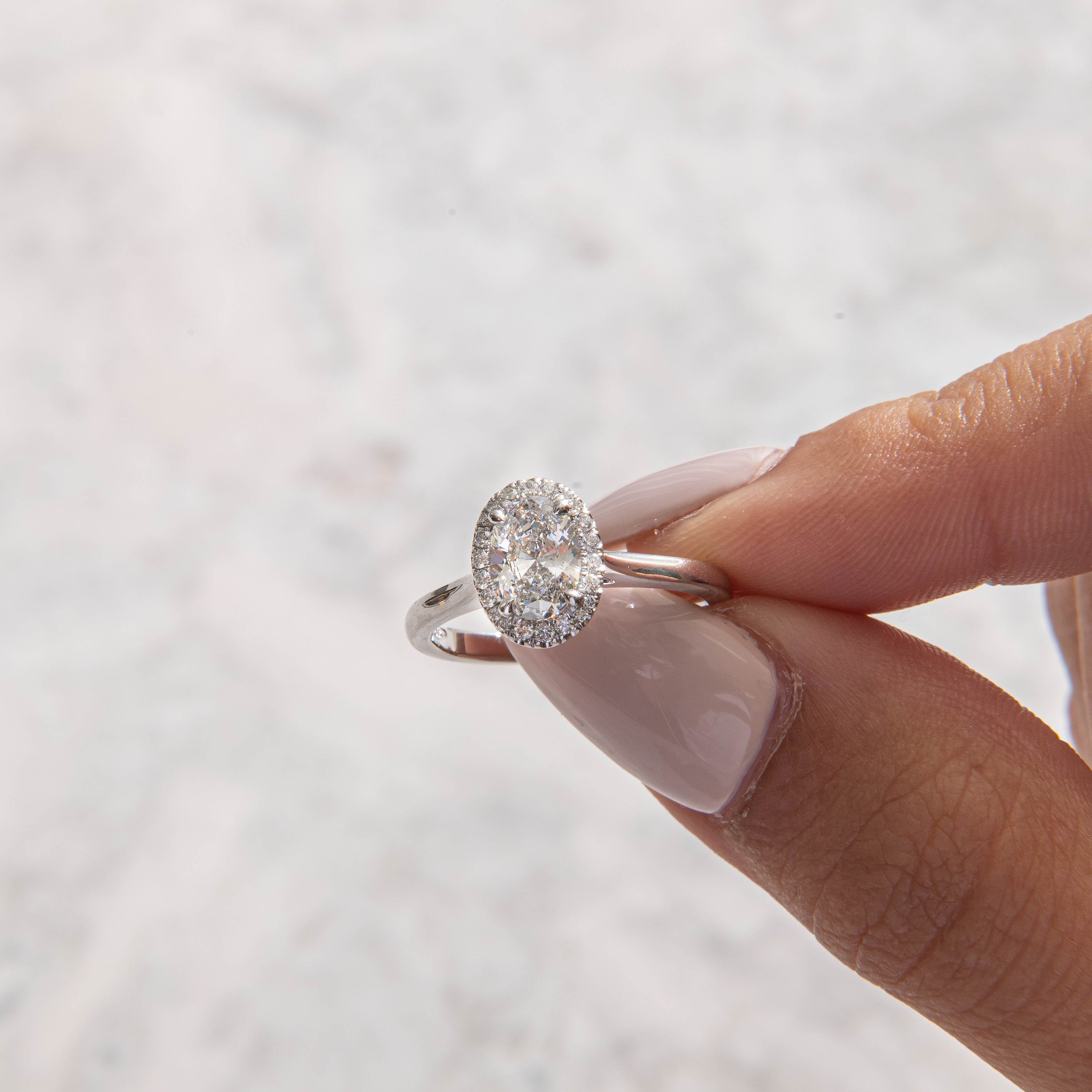 Solitaire-Oval Lab Grown Diamond Engagement Ring