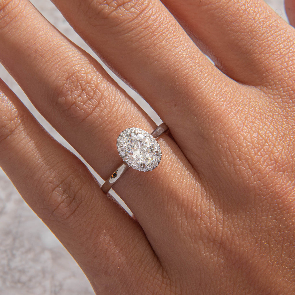 Solitaire-Oval Lab Grown Diamond Engagement Ring