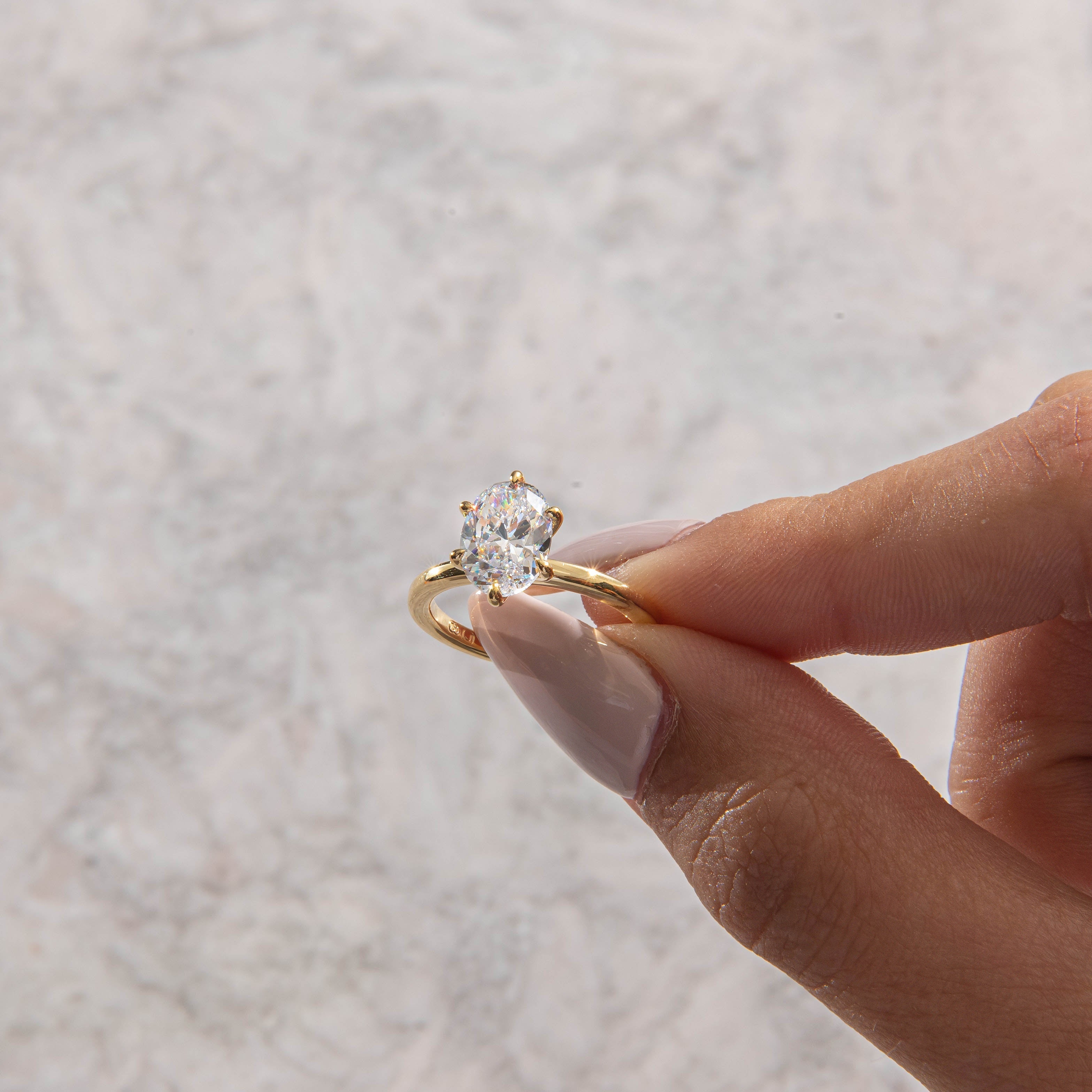 Solitaire-Oval Lab Grown Diamond Engagement Ring