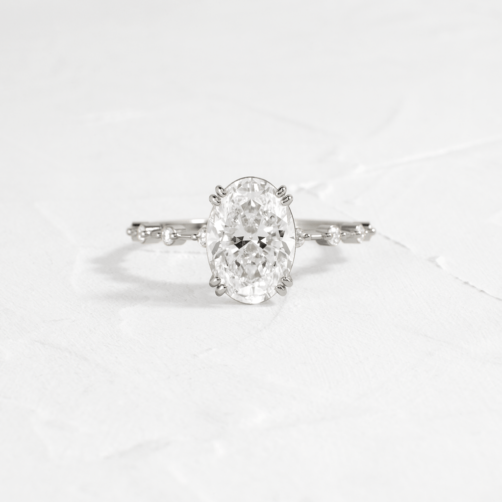 Solitaire-Oval Lab Grown Diamond Engagement Ring