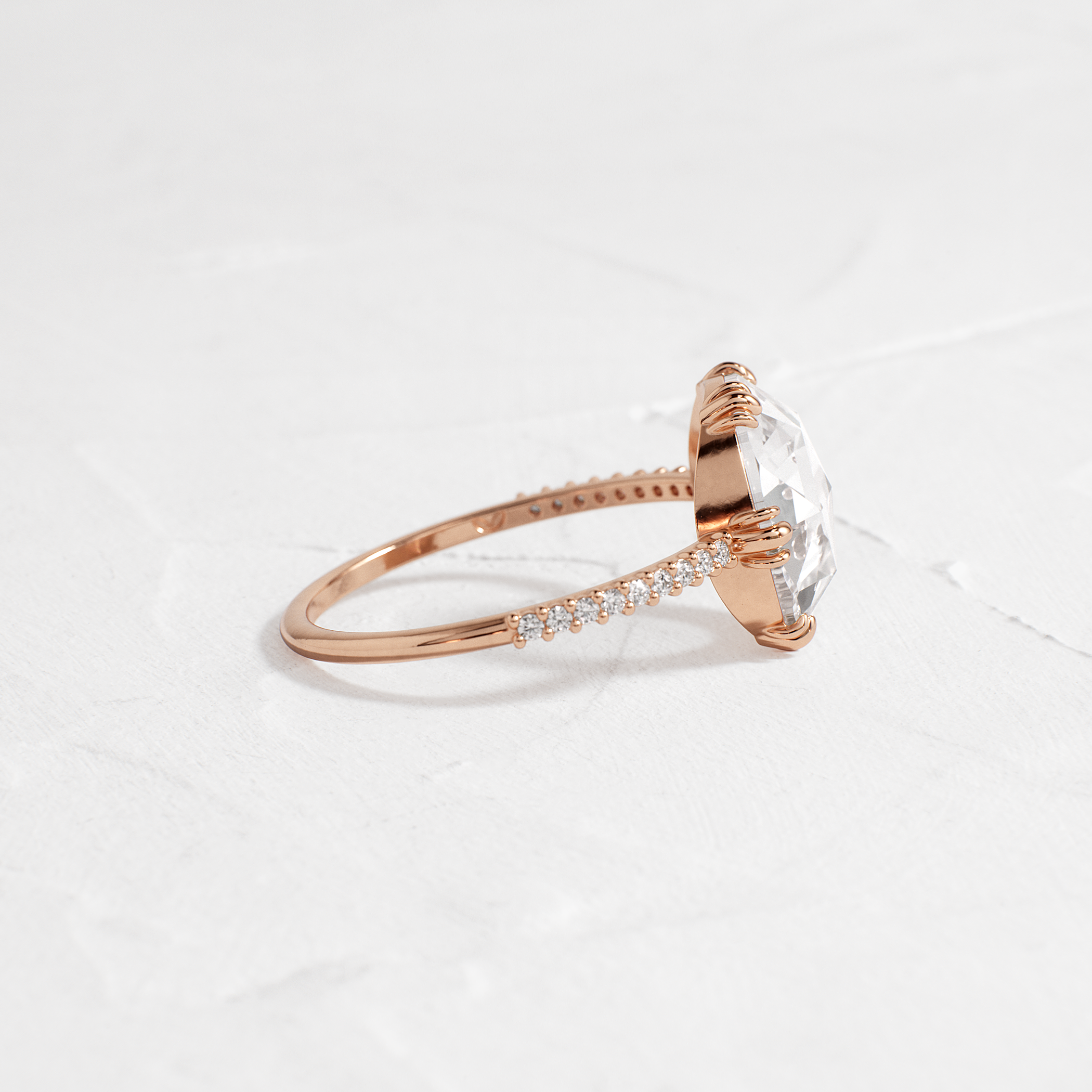 Solitaire-Oval Lab Grown Diamond Engagement Ring
