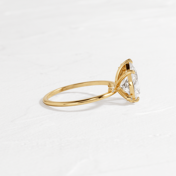Cluster-Pear Lab Grown Diamond Engagement Ring - Solitaire-Oval Lab Grown Diamond Engagement Ring