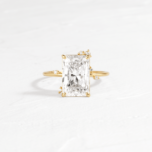 Cluster-Radiant Lab Grown Diamond Engagement Ring - Solitaire-Oval Lab Grown Diamond Engagement Ring