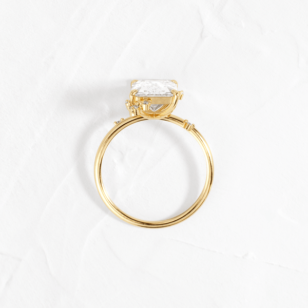 Cluster-Radiant Lab Grown Diamond Engagement Ring - Solitaire-Oval Lab Grown Diamond Engagement Ring