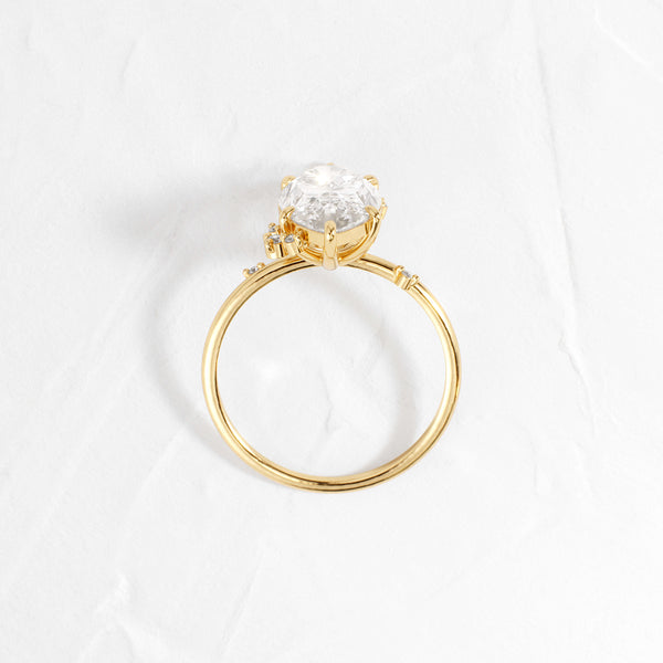 Cluster-Marquise Lab Grown Diamond Engagement Ring - Solitaire-Oval Lab Grown Diamond Engagement Ring