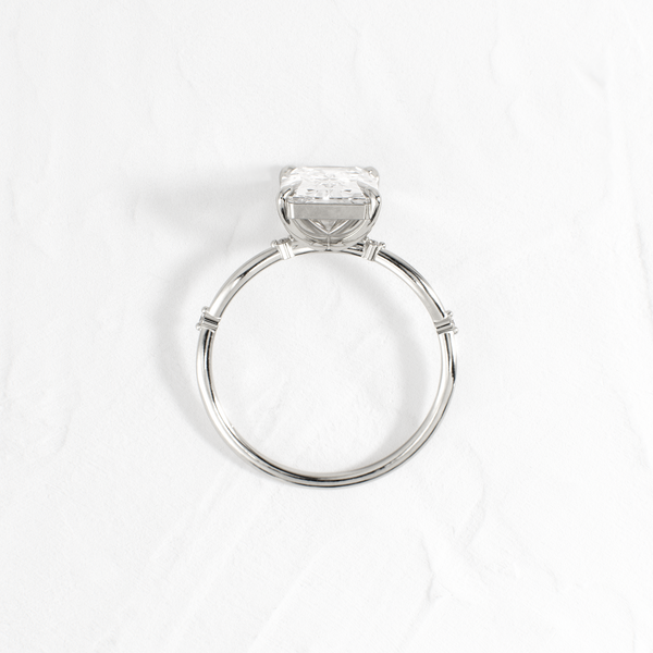 Criss Cross-Radiant Lab Grown Diamond Engagement Ring - Solitaire-Oval Lab Grown Diamond Engagement Ring