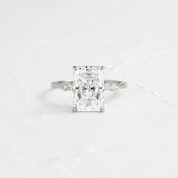 Criss Cross-Radiant Lab Grown Diamond Engagement Ring - Solitaire-Oval Lab Grown Diamond Engagement Ring