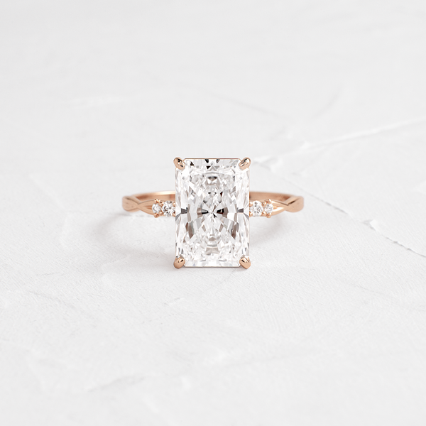 Criss Cross-Radiant Lab Grown Diamond Engagement Ring - Solitaire-Oval Lab Grown Diamond Engagement Ring