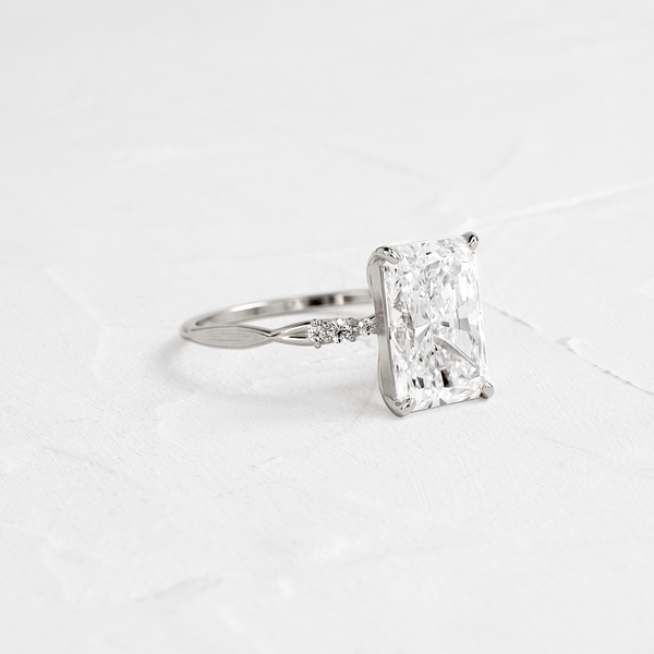 Criss Cross-Radiant Lab Grown Diamond Engagement Ring - Solitaire-Oval Lab Grown Diamond Engagement Ring