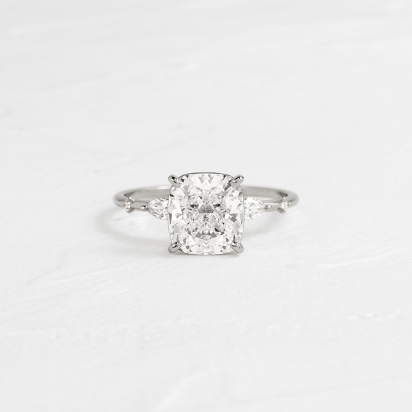 Dainty-Elongated Cushion Lab Grown Diamond Engagement Ring - Solitaire-Oval Lab Grown Diamond Engagement Ring