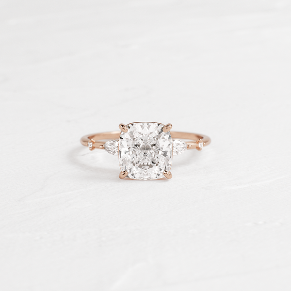 Dainty-Elongated Cushion Lab Grown Diamond Engagement Ring - Solitaire-Oval Lab Grown Diamond Engagement Ring