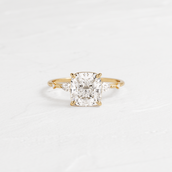 Dainty-Elongated Cushion Lab Grown Diamond Engagement Ring - Solitaire-Oval Lab Grown Diamond Engagement Ring