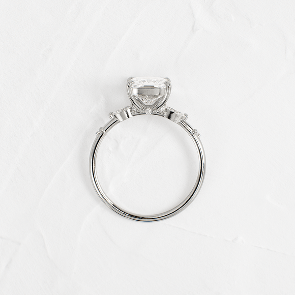 Dainty-Elongated Cushion Lab Grown Diamond Engagement Ring - Solitaire-Oval Lab Grown Diamond Engagement Ring