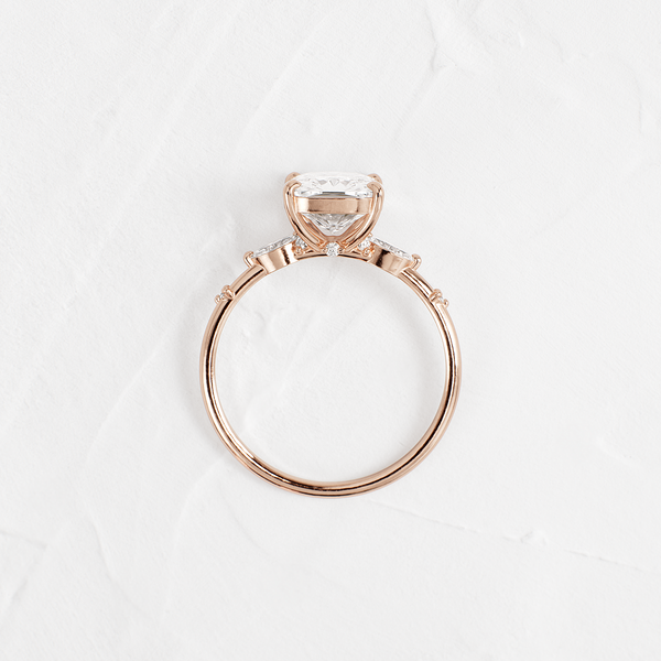 Dainty-Elongated Cushion Lab Grown Diamond Engagement Ring - Solitaire-Oval Lab Grown Diamond Engagement Ring