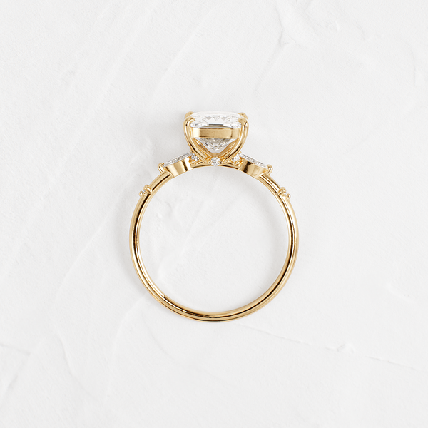 Dainty-Elongated Cushion Lab Grown Diamond Engagement Ring - Solitaire-Oval Lab Grown Diamond Engagement Ring