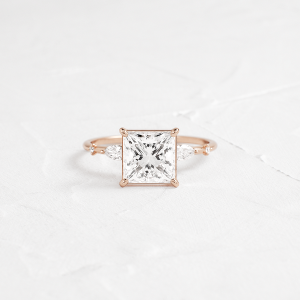 Dainty-Princess Lab Grown Diamond Engagement Ring - Solitaire-Oval Lab Grown Diamond Engagement Ring