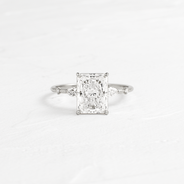 Dainty-Radiant Lab Grown Diamond Engagement Ring - Solitaire-Oval Lab Grown Diamond Engagement Ring
