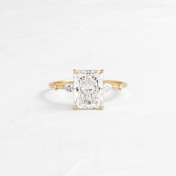 Dainty-Radiant Lab Grown Diamond Engagement Ring - Solitaire-Oval Lab Grown Diamond Engagement Ring