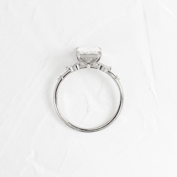 Dainty-Radiant Lab Grown Diamond Engagement Ring - Solitaire-Oval Lab Grown Diamond Engagement Ring