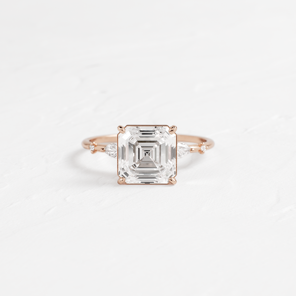 Dainty-Asscher Lab Grown Diamond Engagement Ring - Solitaire-Oval Lab Grown Diamond Engagement Ring