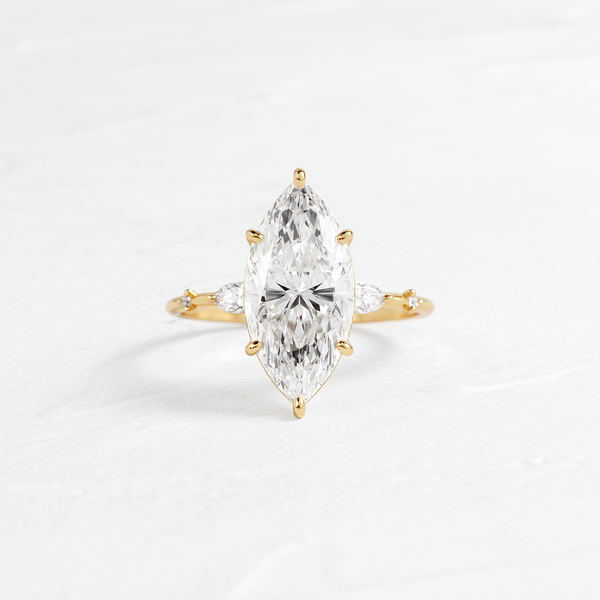 Dainty-Marquise Lab Grown Diamond Engagement Ring - Solitaire-Oval Lab Grown Diamond Engagement Ring