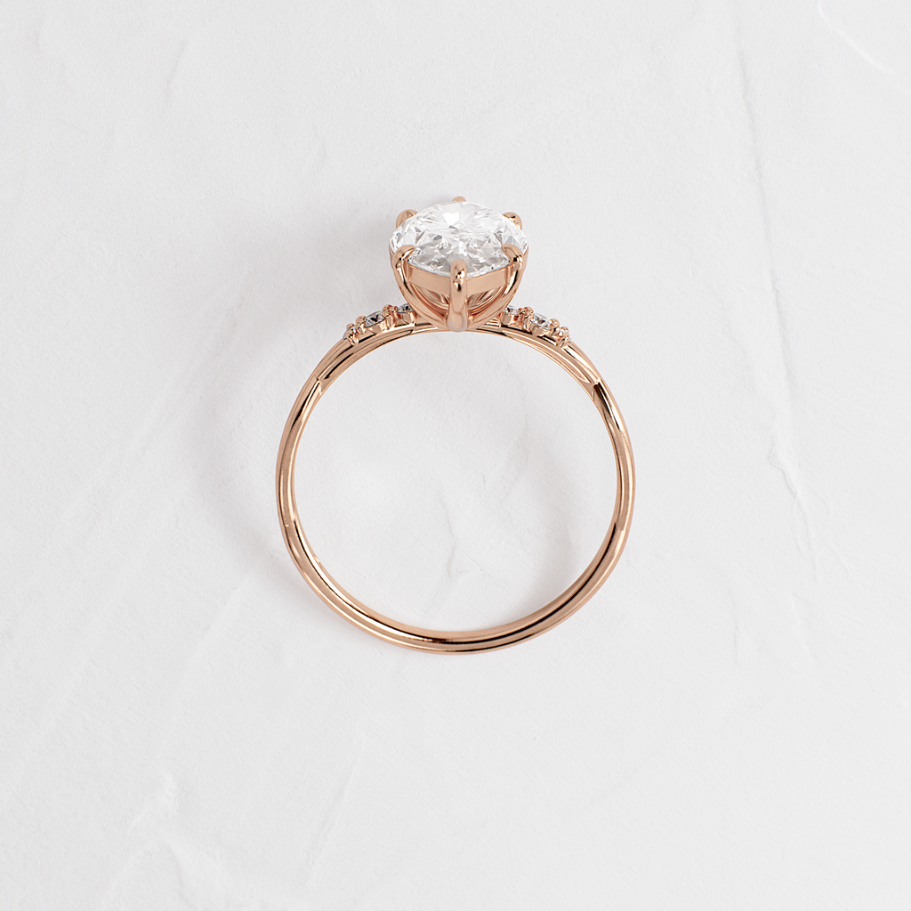 Solitaire-Oval Lab Grown Diamond Engagement Ring