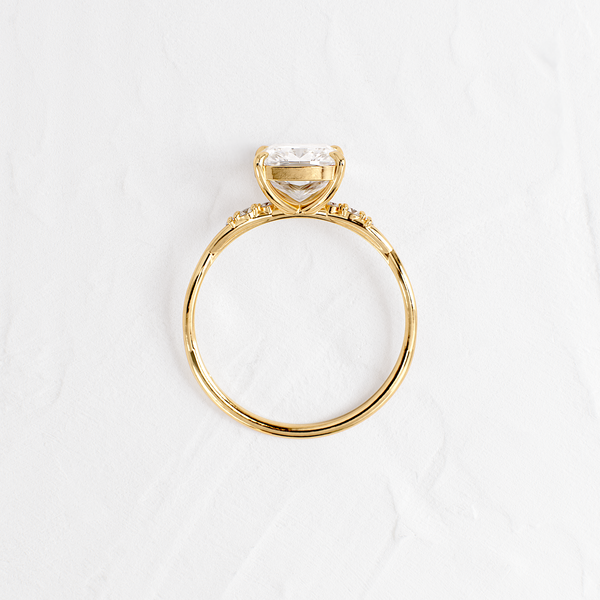 Criss Cross-Cushion Lab Grown Diamond Engagement Ring - Solitaire-Oval Lab Grown Diamond Engagement Ring