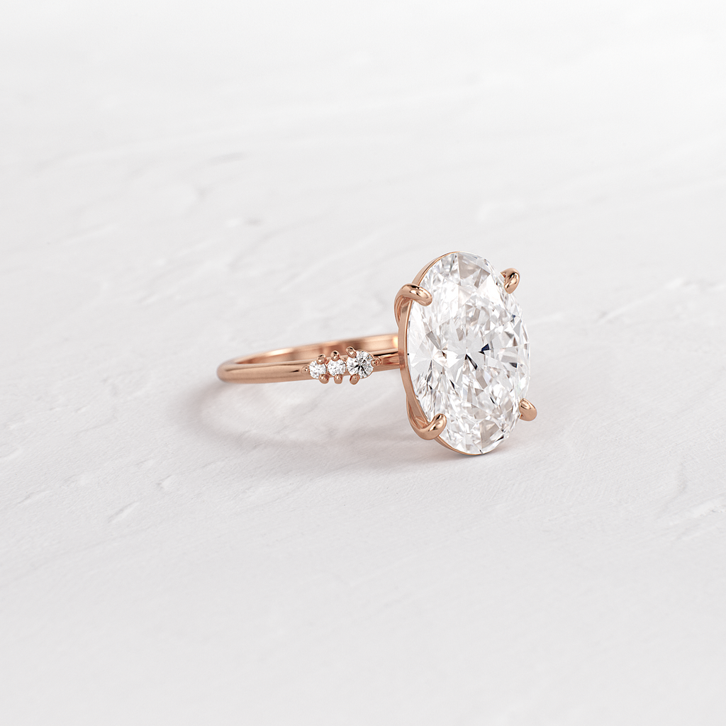 Solitaire-Oval Lab Grown Diamond Engagement Ring