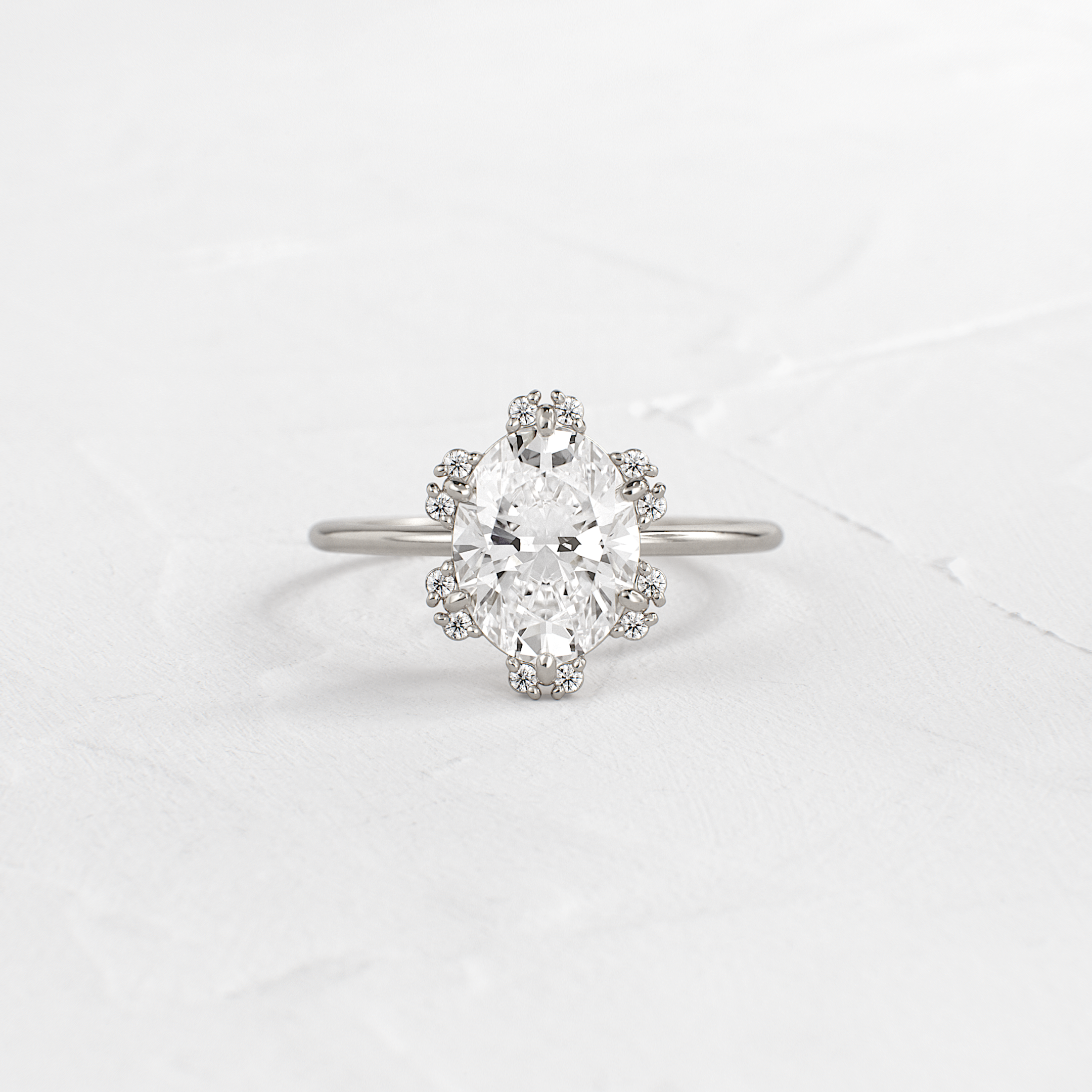 Solitaire-Oval Lab Grown Diamond Engagement Ring