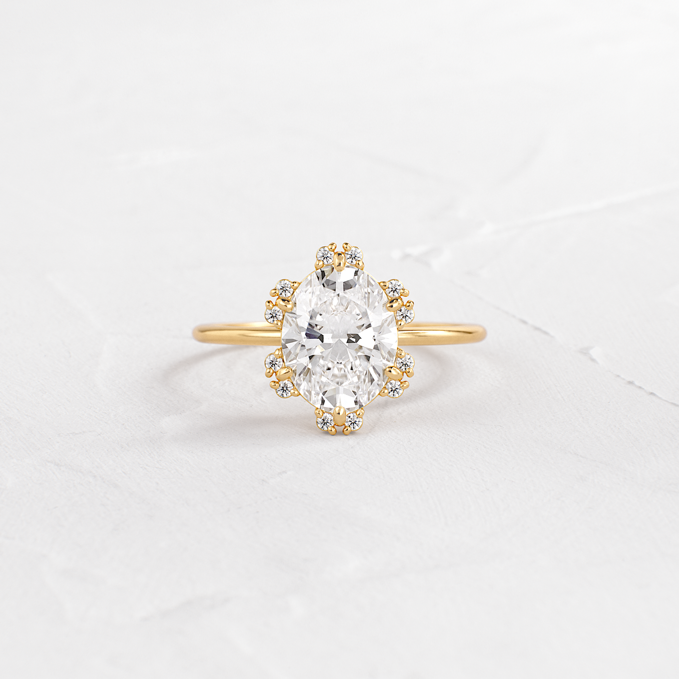 Solitaire-Oval Lab Grown Diamond Engagement Ring