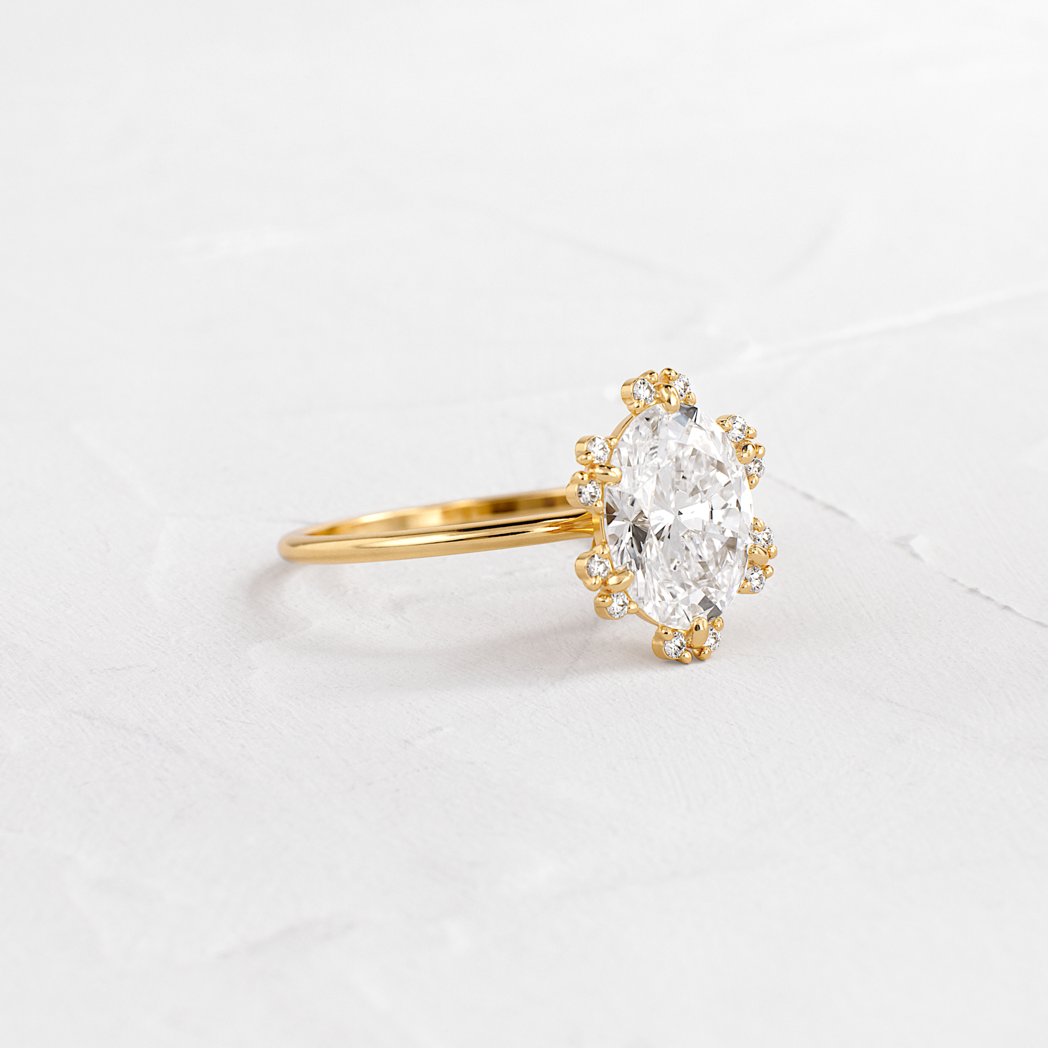 Solitaire-Oval Lab Grown Diamond Engagement Ring