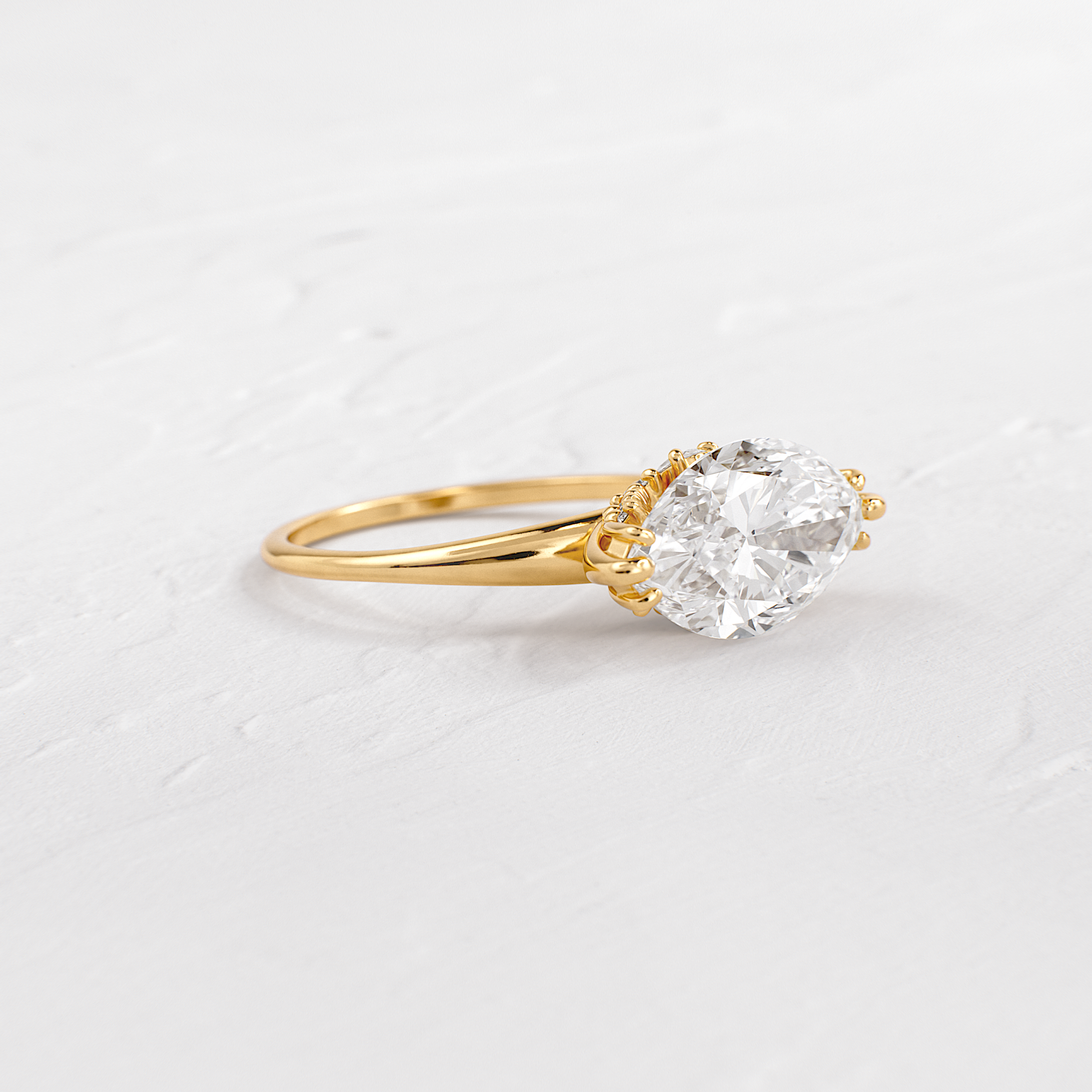 Solitaire-Oval Lab Grown Diamond Engagement Ring