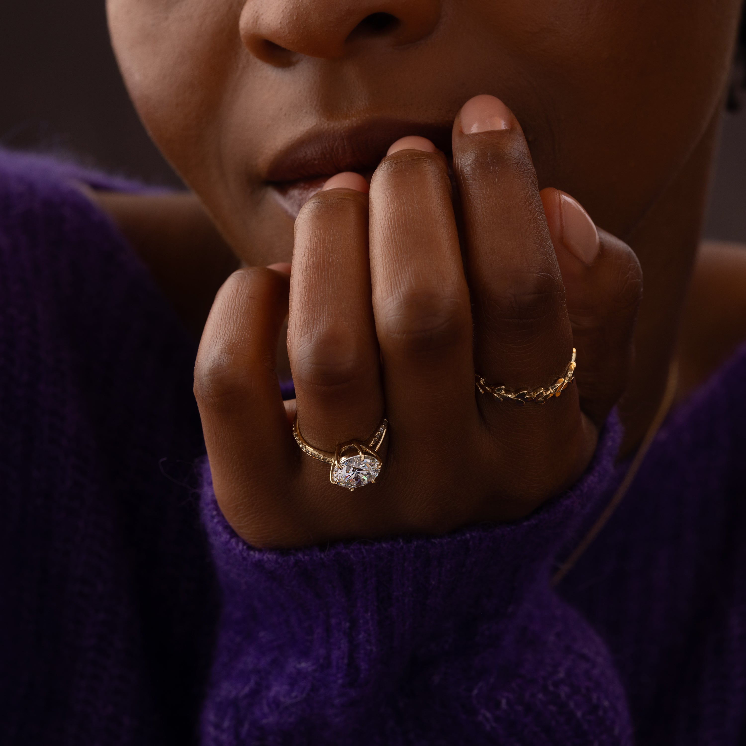 Solitaire-Oval Lab Grown Diamond Engagement Ring