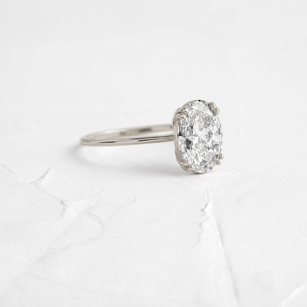Solitaire-Oval Lab Grown Diamond Engagement Ring