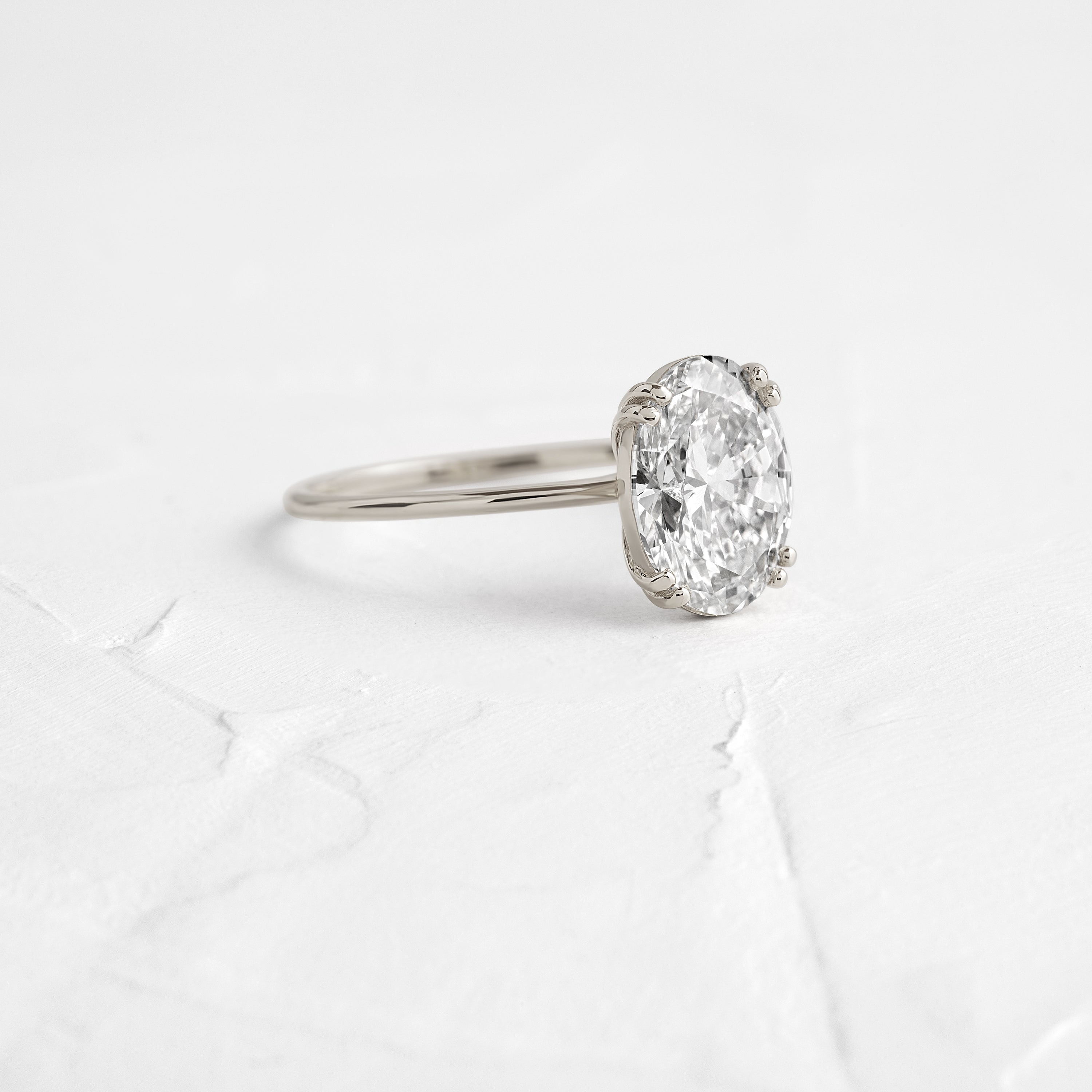 Solitaire-Oval Lab Grown Diamond Engagement Ring