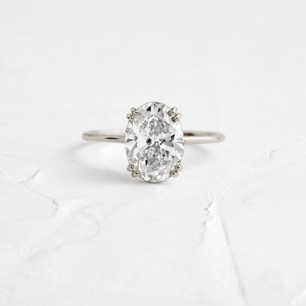 Solitaire-Oval Lab Grown Diamond Engagement Ring