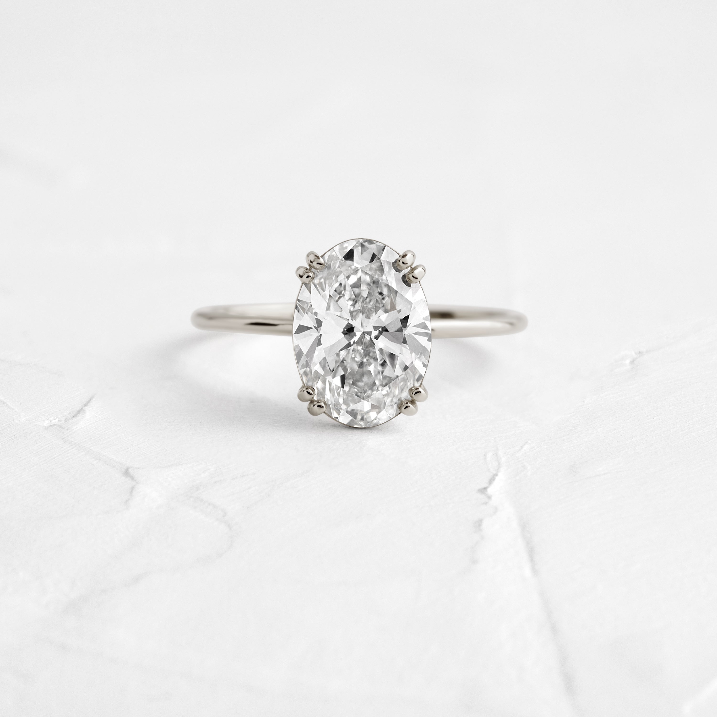 Solitaire-Oval Lab Grown Diamond Engagement Ring
