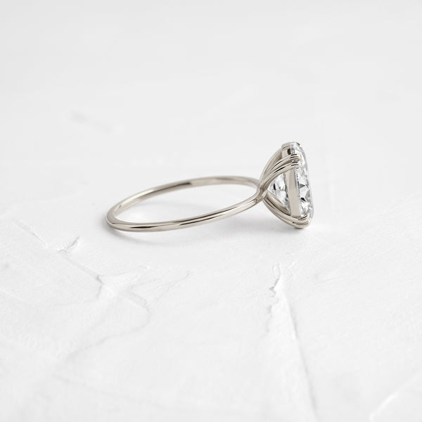 Solitaire Double Prong-Oval Lab Grown Diamond Engagement Ring - Solitaire-Oval Lab Grown Diamond Engagement Ring