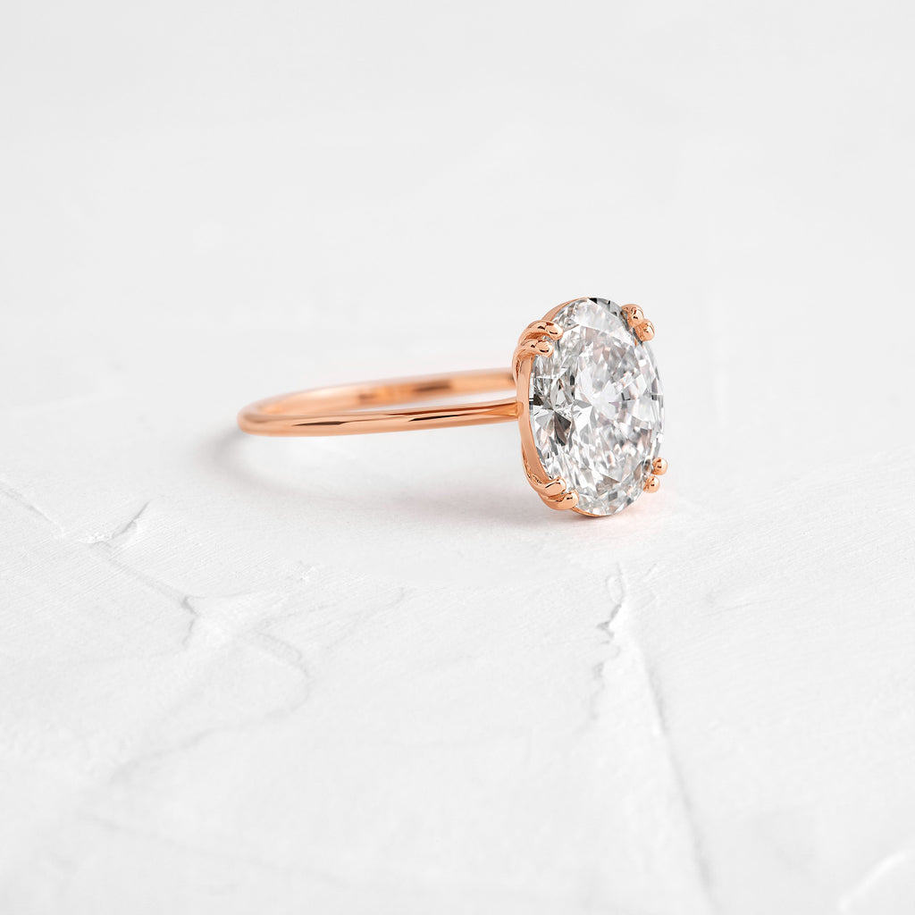 Solitaire-Oval Lab Grown Diamond Engagement Ring