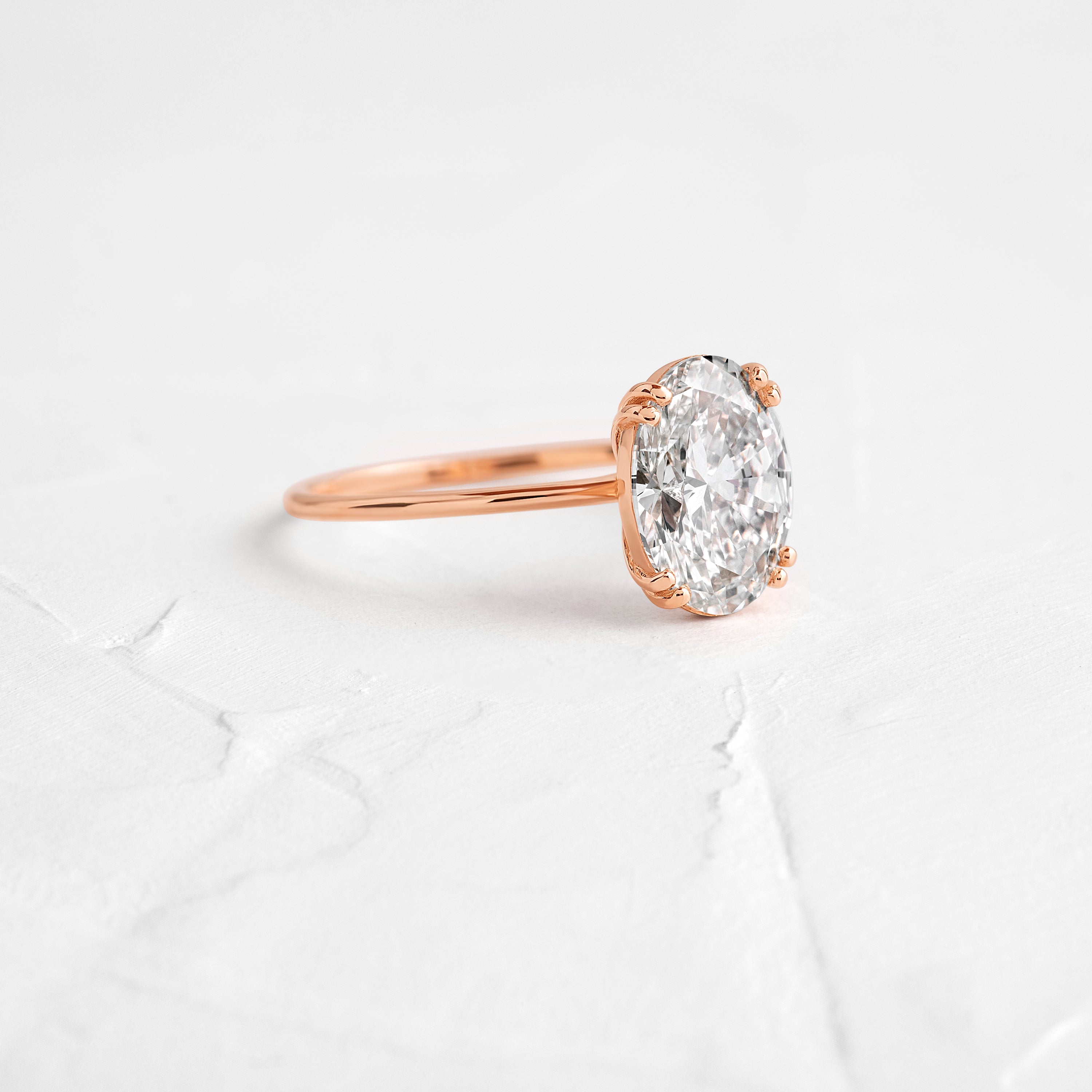 Solitaire-Oval Lab Grown Diamond Engagement Ring