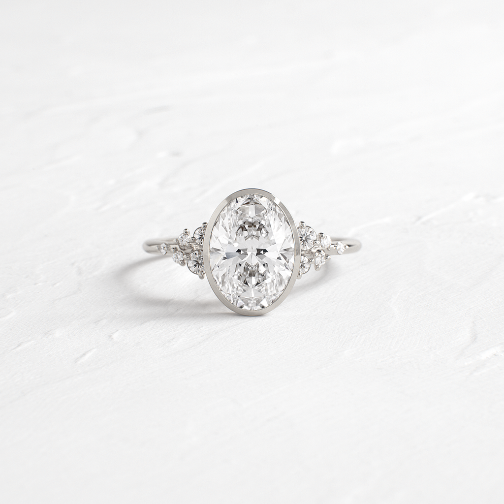 Solitaire-Oval Lab Grown Diamond Engagement Ring