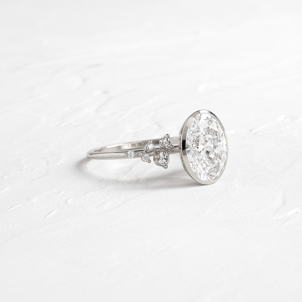 Solitaire-Oval Lab Grown Diamond Engagement Ring