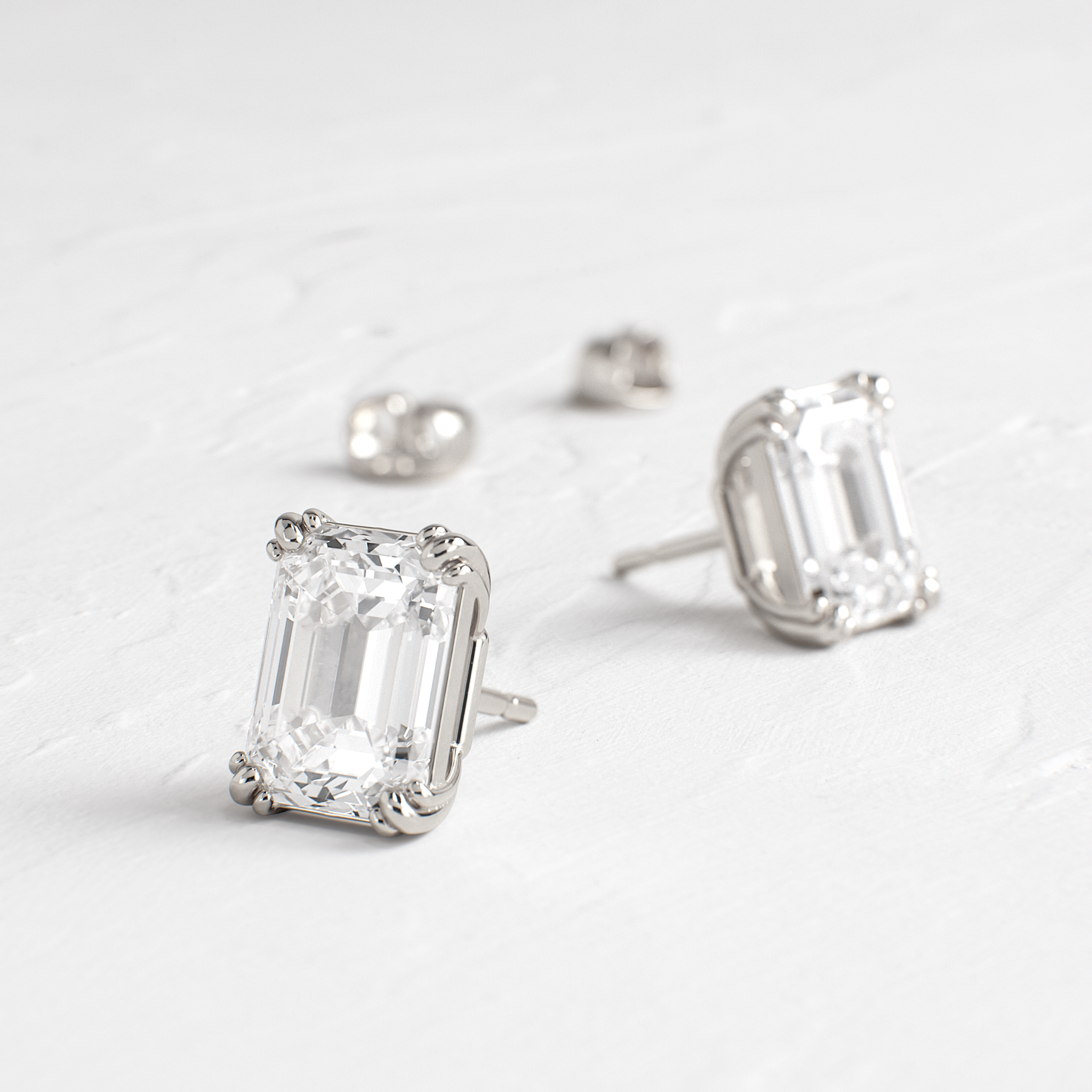 Solitaire- 1.0CT Oval Lab Grown Diamond Earrings