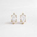 Solitaire- 1.0CT Oval Lab Grown Diamond Earrings
