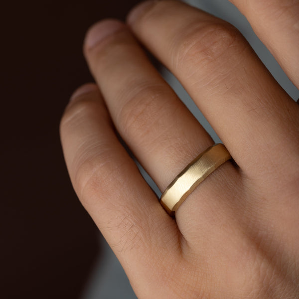 Modern Facet- Men's Wedding Band - Classic- Men's Wedding Band