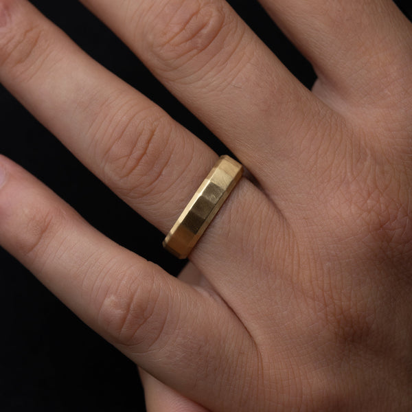 Hammered Finish- Men's Wedding Band - Classic- Men's Wedding Band