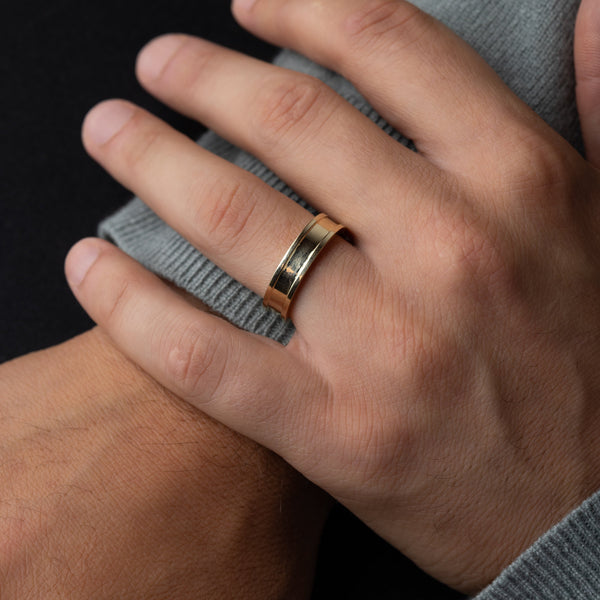 Classic Flat Court- Men's Wedding Band - Classic- Men's Wedding Band